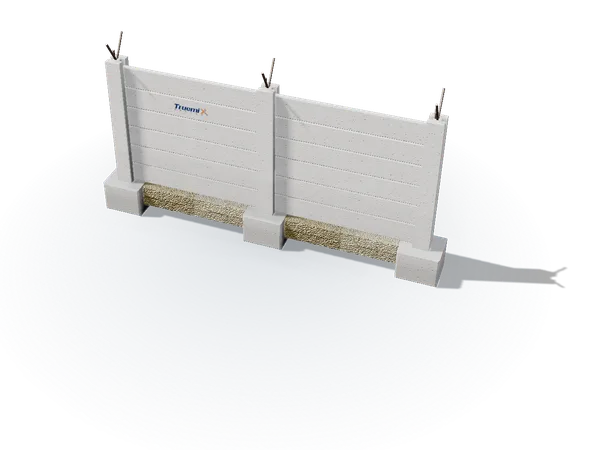 Precast / Prestressed Multi-Panel Compound Wall — precast concrete product by Truemix